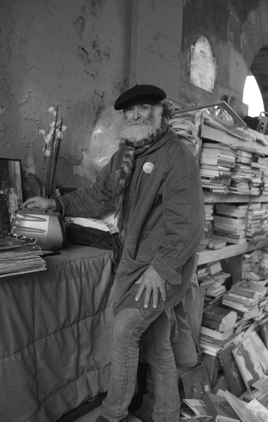 detective reading old book