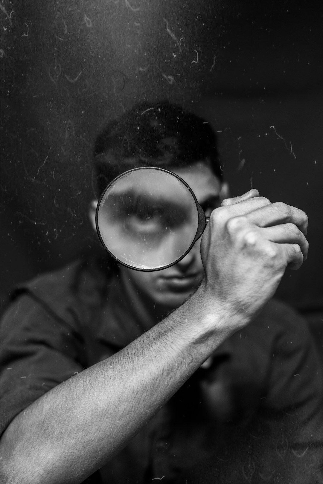 detective examining evidence