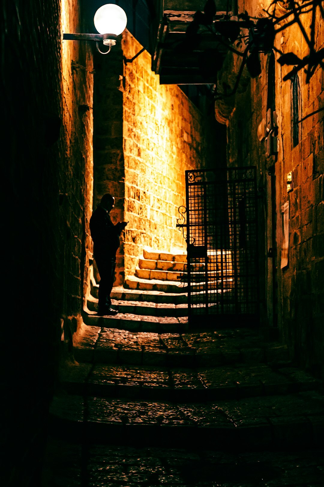 shadowy figure in alley